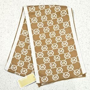 Michael Kors Scarf, done in Dark Tan and Cream Colors. NWT